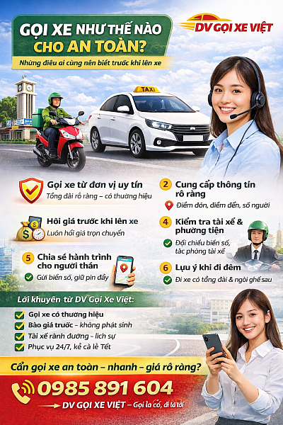 Gọi Xe An Toàn – Những Điều Cần Biết Trước Khi Lên Xe - Dv Gọi Xe Việt