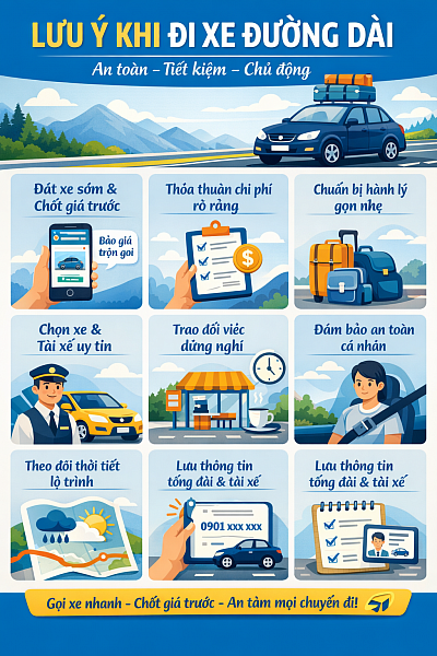 Lưu ý khi Đi Xe Đường Dài - Dv Gọi Xe Việt